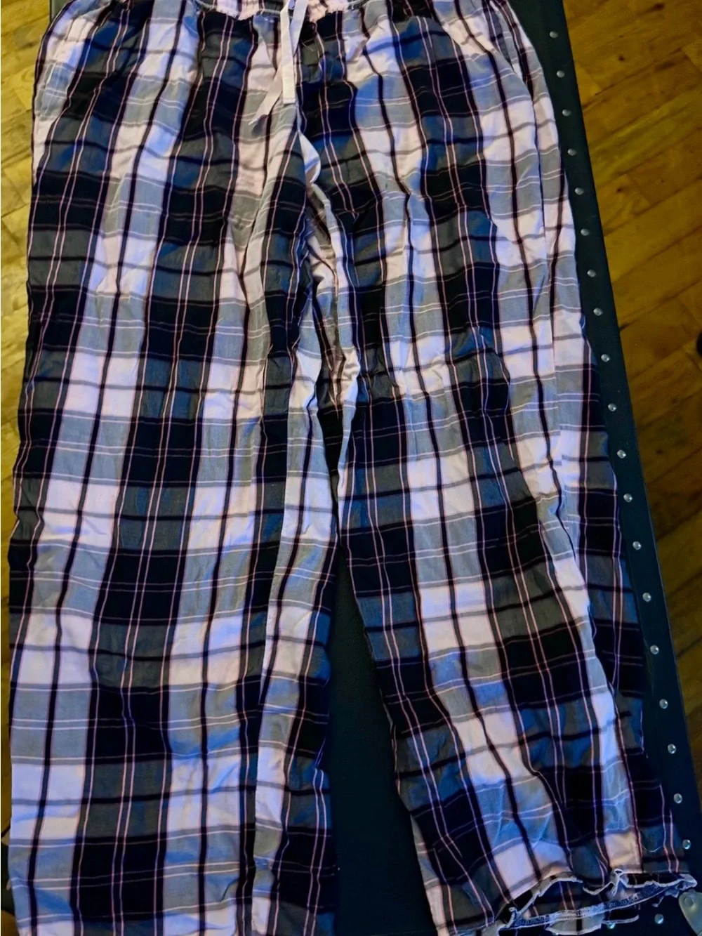 Victoria’s Secret Plaid Pajama Pants Pink And Black Bow X-Large